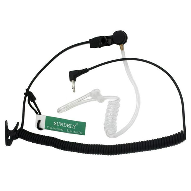 2.5 mm Pin Jack Port Listen Receive Only Acoustic Air Tube Ear Piece Headset